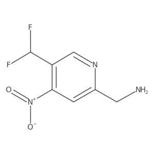 2-(Aminomethyl)-5-(difluoromethyl)-4-nitropyridine结构式