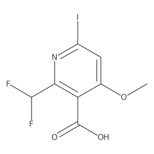 2-(Difluoromethyl)-6-iodo-4-methoxypyridine-3-carboxylic acid结构式