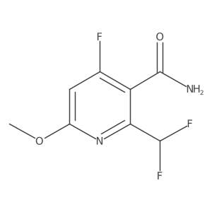 2-(Difluoromethyl)-4-fluoro-6-methoxypyridine-3-carboxamide Structure
