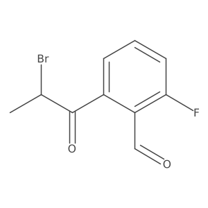 2-(2-Bromopropanoyl)-6-fluorobenzaldehyde结构式
