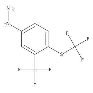 1-(3-(Trifluoromethyl)-4-(trifluoromethylthio)phenyl)hydrazine Structure