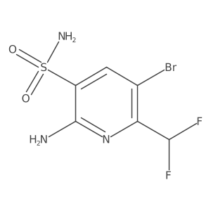 2-Amino-5-bromo-6-(difluoromethyl)pyridine-3-sulfonamide Structure
