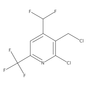 2-Chloro-3-(chloromethyl)-4-(difluoromethyl)-6-(trifluoromethyl)pyridine Structure