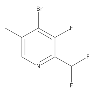 4-Bromo-2-(difluoromethyl)-3-fluoro-5-methylpyridine Structure