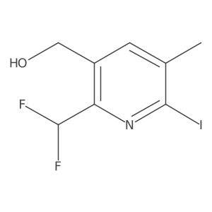 2-(Difluoromethyl)-6-iodo-5-methylpyridine-3-methanol结构式