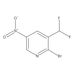 2-Bromo-3-(difluoromethyl)-5-nitropyridine结构式