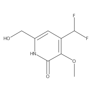 4-(Difluoromethyl)-6-(hydroxymethyl)-3-methoxypyridin-2-ol结构式