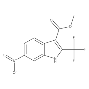 methyl 6-nitro-2-(trifluoromethyl)-1H-indole-3-carboxylate结构式