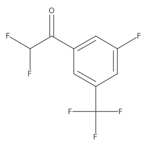 2,2-Difluoro-1-[3-fluoro-5-(trifluoromethyl)phenyl]ethan-1-one Structure