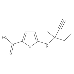 5-[(3-Methylpent-1-yn-3-yl)amino]furan-2-carboxylic acid Structure
