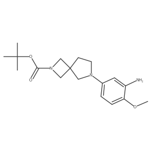 Tert-butyl 6-(3-amino-4-methoxyphenyl)-2,6-diazaspiro[3.4]octane-2-carboxylate Structure