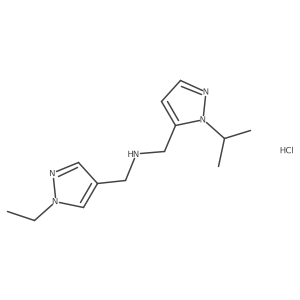 1-(1-Ethyl-1h-pyrazol-4-yl)-n-[(1-isopropyl-1h-pyrazol-5-yl)methyl]methanamine结构式