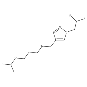 {[1-(2,2-difluoroethyl)-1H-pyrazol-4-yl]methyl}[3-(propan-2-yloxy)propyl]amine结构式