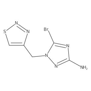 5-Bromo-1-[(1,2,3-thiadiazol-4-yl)methyl]-1H-1,2,4-triazol-3-amine Structure