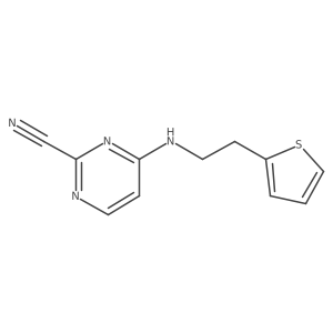 4-{[2-(Thiophen-2-yl)ethyl]amino}pyrimidine-2-carbonitrile结构式