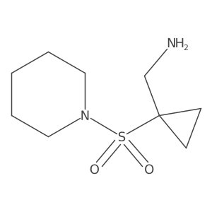 [1-(Piperidine-1-sulfonyl)cyclopropyl]methanamine结构式
