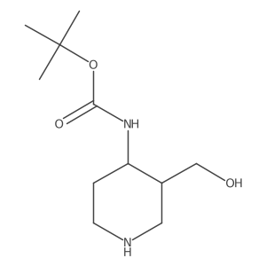 Rel-tert-butyl ((3S,4R)-3-(hydroxymethyl)piperidin-4-yl)carbamate Structure