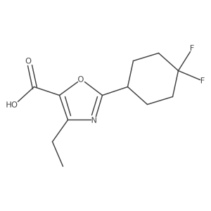 2-(4,4-Difluorocyclohexyl)-4-ethyl-1,3-oxazole-5-carboxylic acid Structure