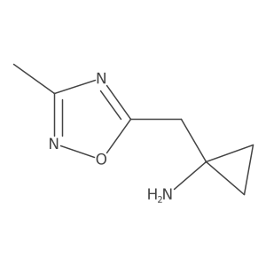 1-[(3-Methyl-1,2,4-oxadiazol-5-yl)methyl]cyclopropan-1-amine结构式