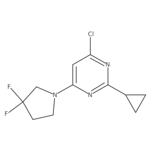4-Chloro-2-cyclopropyl-6-(3,3-difluoropyrrolidin-1-yl)pyrimidine Structure