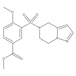 methyl 3-((6,7-dihydropyrazolo[1,5-a]pyrazin-5(4H)-yl)sulfonyl)-4-methoxybenzoate Structure