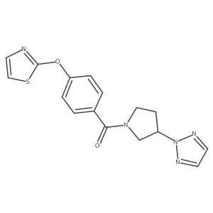 (3-(2H-1,2,3-triazol-2-yl)pyrrolidin-1-yl)(4-(thiazol-2-yloxy)phenyl)methanone Structure
