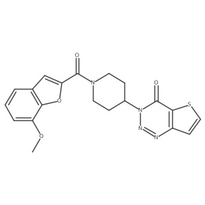 3-(1-(7-methoxybenzofuran-2-carbonyl)piperidin-4-yl)thieno[3,2-d][1,2,3]triazin-4(3H)-one Structure