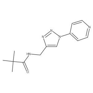 N-((1-(pyridin-4-yl)-1H-1,2,3-triazol-4-yl)methyl)pivalamide结构式