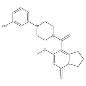 8-(4-(3-chlorophenyl)piperazine-1-carbonyl)-7-methoxy-2,3-dihydroindolizin-5(1H)-one结构式