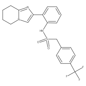 N-(2-(5,6,7,8-tetrahydroimidazo[1,2-a]pyridin-2-yl)phenyl)-1-(4-(trifluoromethyl)phenyl)methanesulfonamide Structure