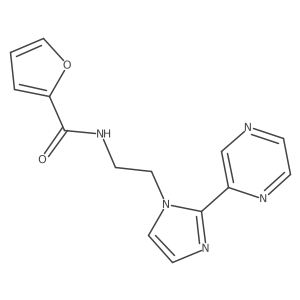 N-(2-(2-(pyrazin-2-yl)-1H-imidazol-1-yl)ethyl)furan-2-carboxamide Structure