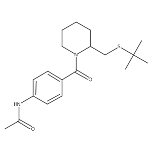 N-(4-(2-((tert-butylthio)methyl)piperidine-1-carbonyl)phenyl)acetamide结构式