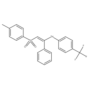 (E)-(1-Phenyl-2-tosylvinyl)(4-(trifluoromethyl)phenyl)selane结构式