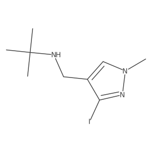tert-Butyl[(3-iodo-1-methyl-1H-pyrazol-4-yl)methyl]amine结构式