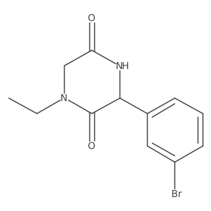 3-(3-Bromophenyl)-1-ethylpiperazine-2,5-dione Structure