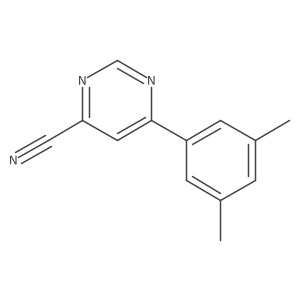 6-(3,5-Dimethylphenyl)pyrimidine-4-carbonitrile Structure