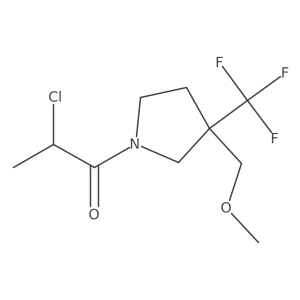 2-Chloro-1-[3-(methoxymethyl)-3-(trifluoromethyl)pyrrolidin-1-yl]propan-1-one结构式