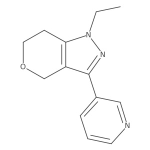 1-Ethyl-3-(pyridin-3-yl)-1,4,6,7-tetrahydropyrano[4,3-c]pyrazole Structure