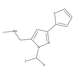 1-(1-(difluoromethyl)-3-(thiophen-2-yl)-1H-pyrazol-5-yl)-N-methylmethanamine Structure