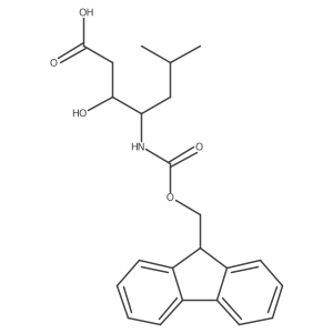 Fmoc-(3R,4S)-4-amino-3-hydroxy-6-methyl-heptanoic acid结构式