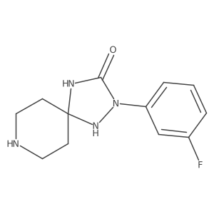 2-(3-Fluorophenyl)-1,2,4,8-tetrazaspiro[4.5]decan-3-one Structure