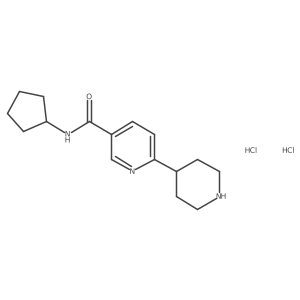 N-Cyclopentyl-6-piperidin-4-ylnicotinamide dihydrochloride Structure