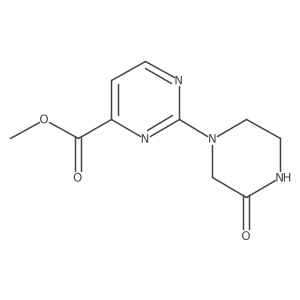 Methyl 2-(3-oxopiperazin-1-yl)pyrimidine-4-carboxylate结构式