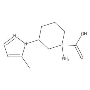 1-amino-3-(5-methyl-1H-pyrazol-1-yl)cyclohexane-1-carboxylic acid Structure