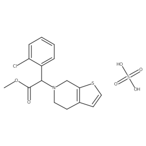 methyl 2-(2-chlorophenyl)-2-(4,5-dihydrothieno[2,3-c]pyridin-6(7H)-yl)acetate, sulfuric acid结构式