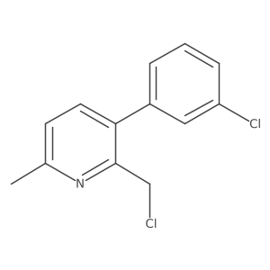 2-(Chloromethyl)-3-(3-chlorophenyl)-6-methylpyridine Structure