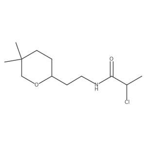 2-chloro-N-[2-(5,5-dimethyloxan-2-yl)ethyl]propanamide Structure