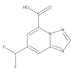 7-(Difluoromethyl)-[1,2,4]triazolo[1,5-a]pyridine-5-carboxylic acid结构式