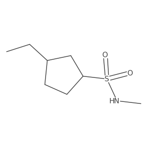 3-ethyl-N-methylcyclopentane-1-sulfonamide结构式