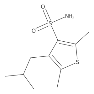 2,5-Dimethyl-4-(2-methylpropyl)thiophene-3-sulfonamide结构式